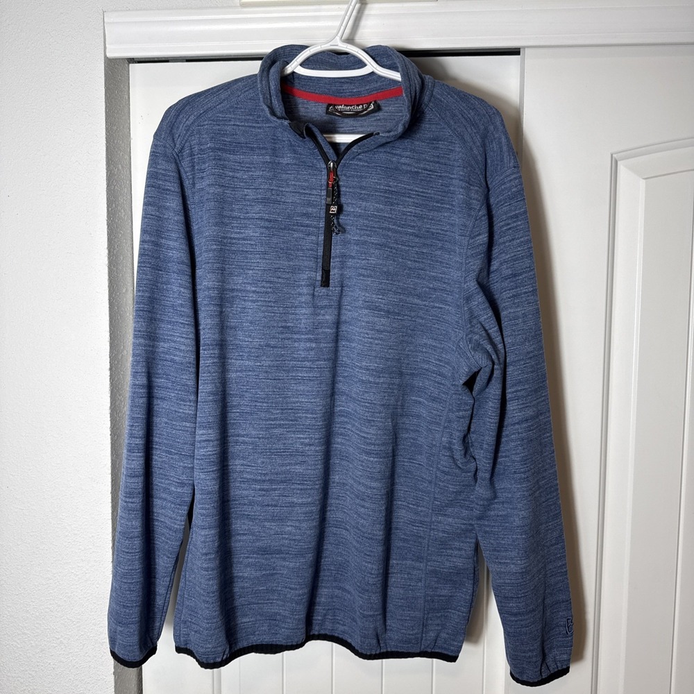 Avalanche Outdoor Supply‎ Company 1/4 Zip Performance Pullover Blue Men's Large
